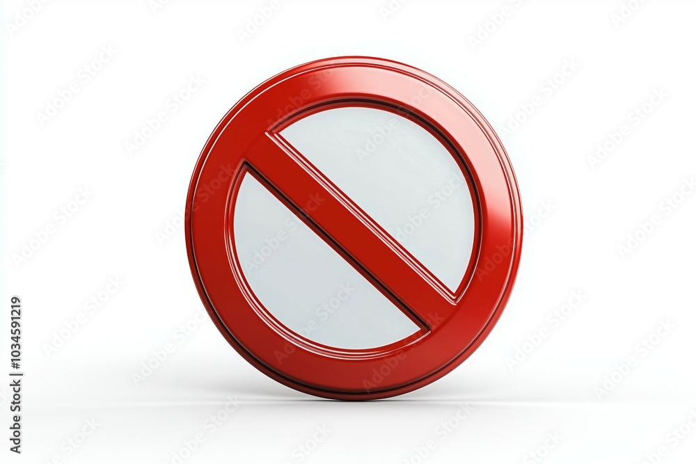 A red circle with white line through it, prohibition sign or symbol A red circle with white line through it, prohibition sign or symbol