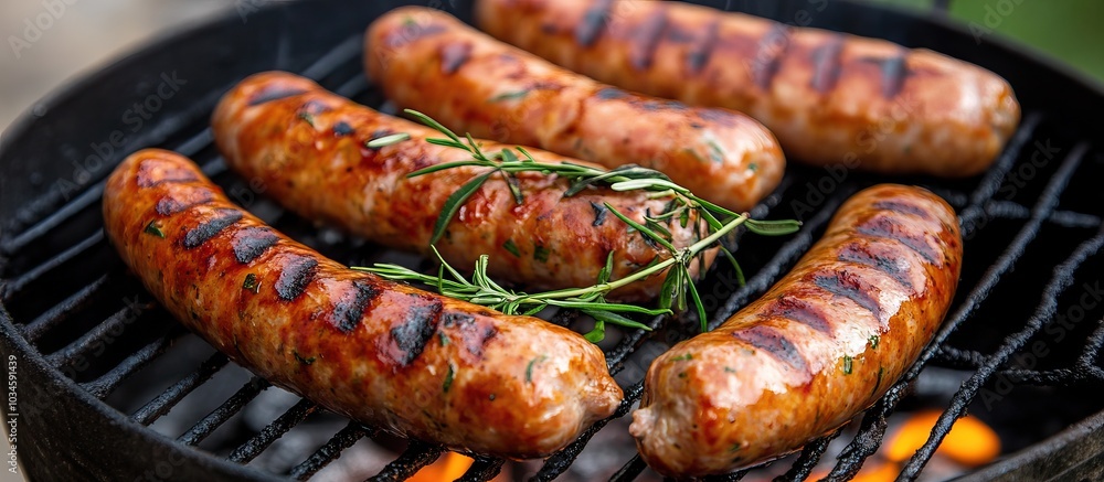 Grilled Sausages with Rosemary Grilled Sausages with Rosemary