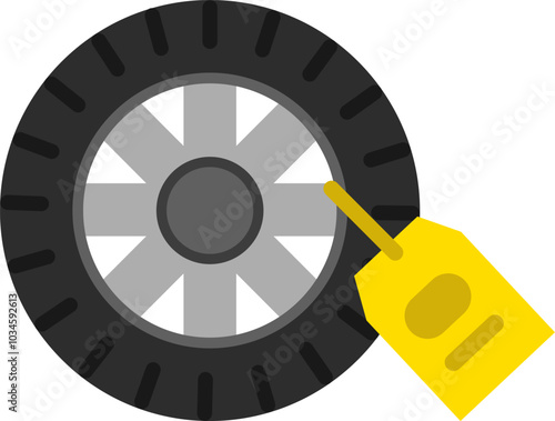 Wheel block icon. Car garage service repair