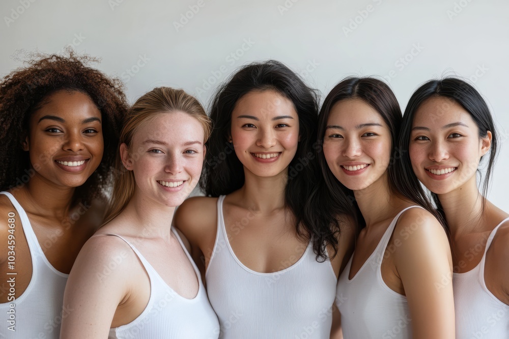 unity and friendship among young women from different cultural backgrounds. Their bright smiles and closeness reflecting the strength of diverse communities. unity and friendship among young women from different cultural backgrounds. Their bright smiles and closeness reflecting the strength of diverse communities.