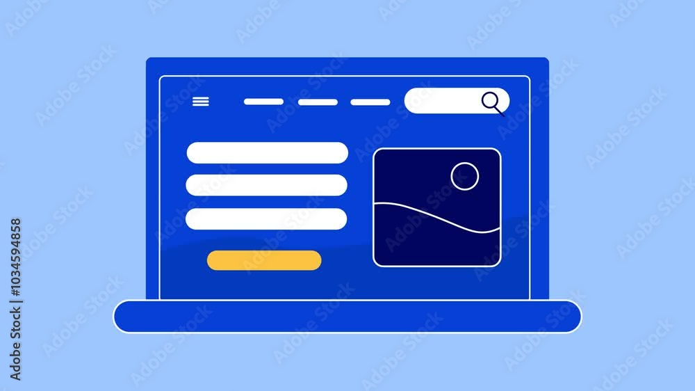 2D animation concept of building or optimizing a website 2D animation concept of building or optimizing a website