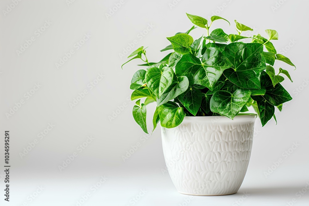 A close up of a potted plant on a table A close up of a potted plant on a table
