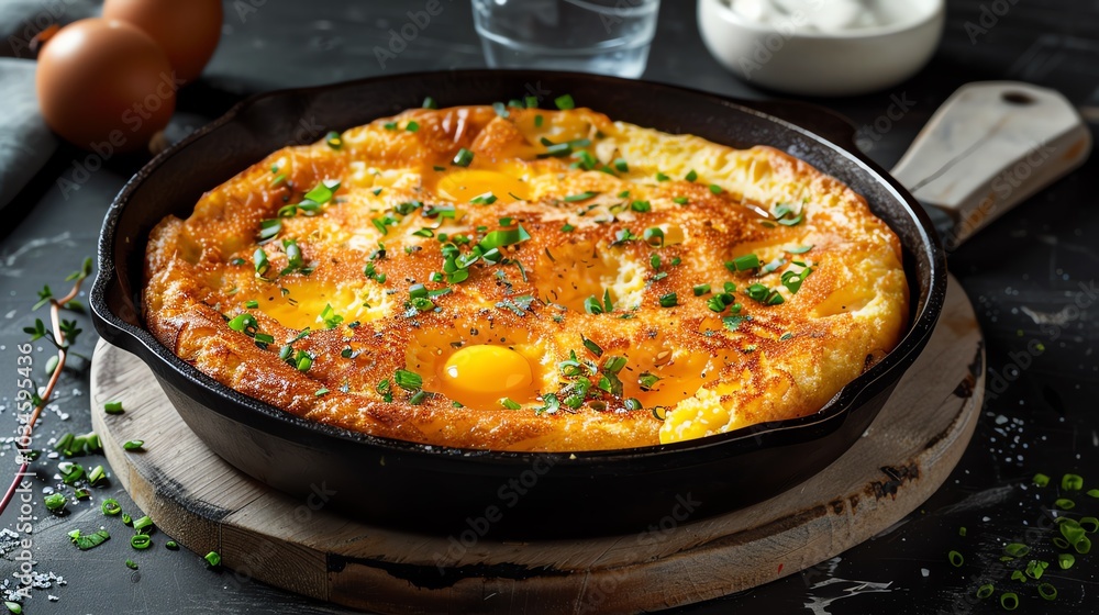 Cornbread in a cast iron pan, rustic kitchen with natural light, watercolor style Cornbread in a cast iron pan, rustic kitchen with natural light, watercolor style