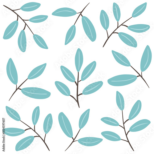 seamless pattern with leaves