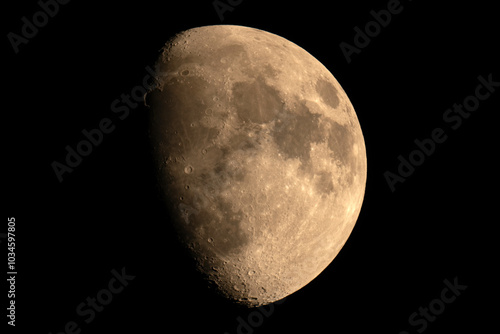 Fényképezés The waxing gibbous moon as it appeared over southern California on October 10, 2