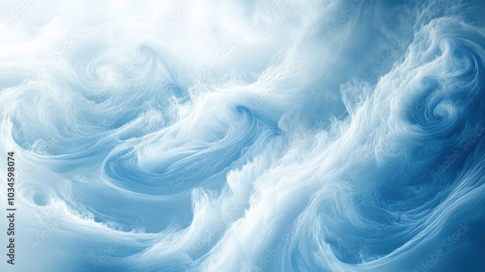 Abstract winter scene with swirling shades of icy blue and white, resembling snowdrifts and frosty patterns. Soft gradients and flowing shapes evoke the feeling of cold winds and snowfall. Abstract winter scene with swirling shades of icy blue and white, resembling snowdrifts and frosty patterns. Soft gradients and flowing shapes evoke the feeling of cold winds and snowfall.