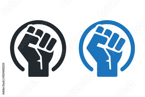 Anger freedom fist vector icon design