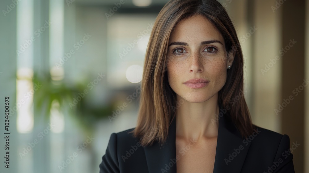 Portrait of a Confident Businesswoman in a Suit
