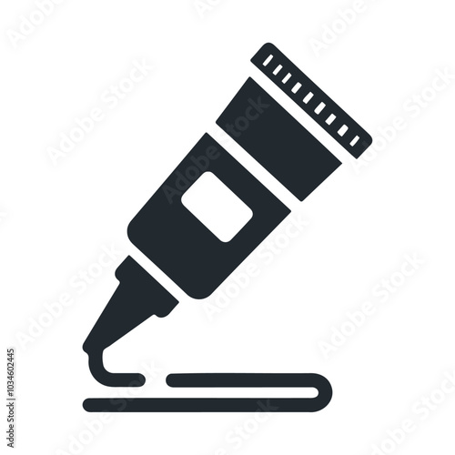 Black silhouette liquid stick glue vector icon design