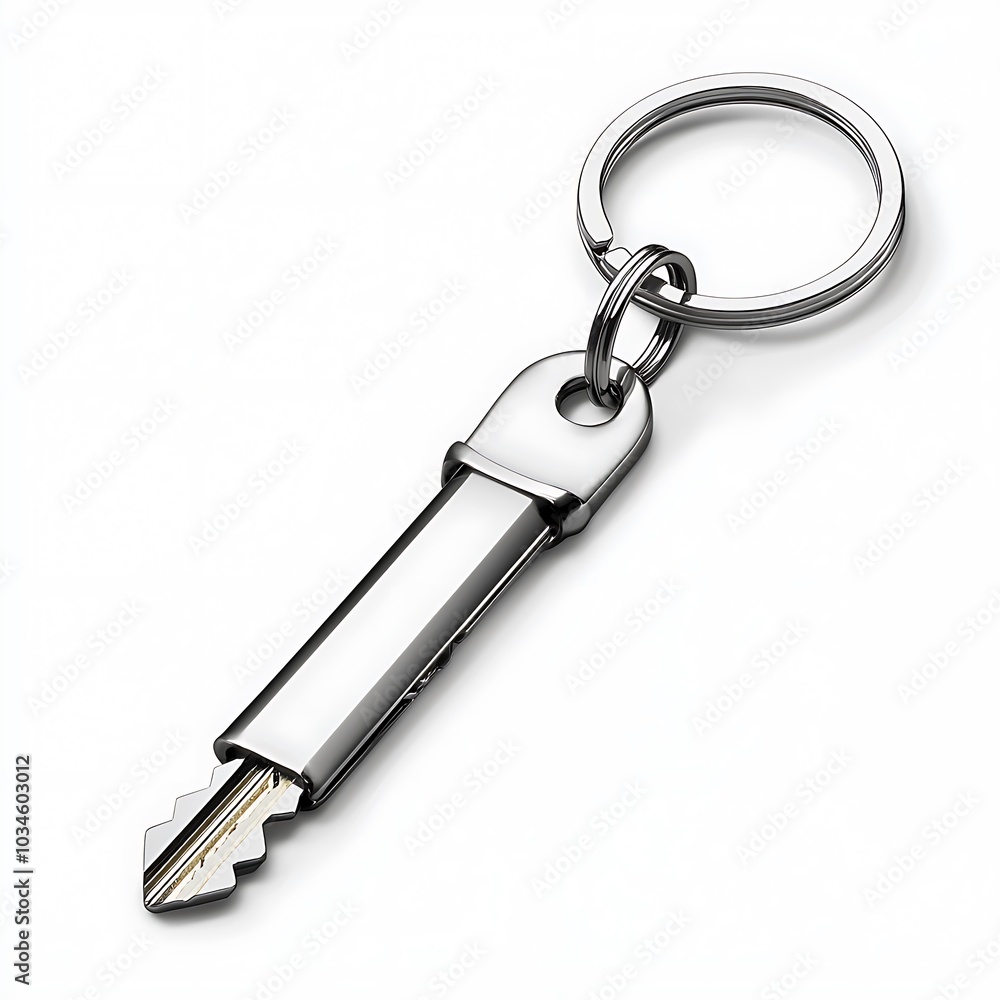 Simple Metal Bottle Opener with Keyring Attachment Simple Metal Bottle Opener with Keyring Attachment