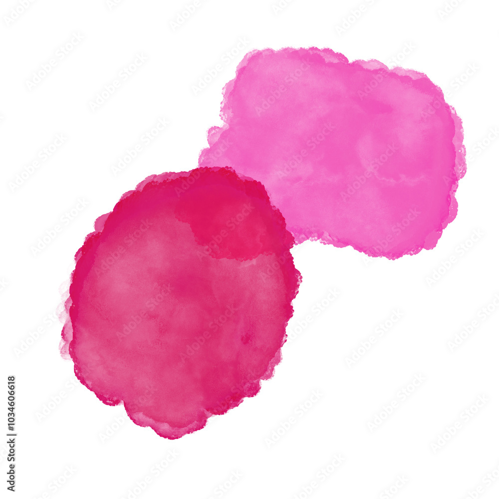 Pink Watercolor Blob Shapes Pink Watercolor Blob Shapes