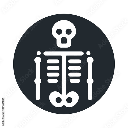 Biology anatomy horror gesture skeleton vector icon design