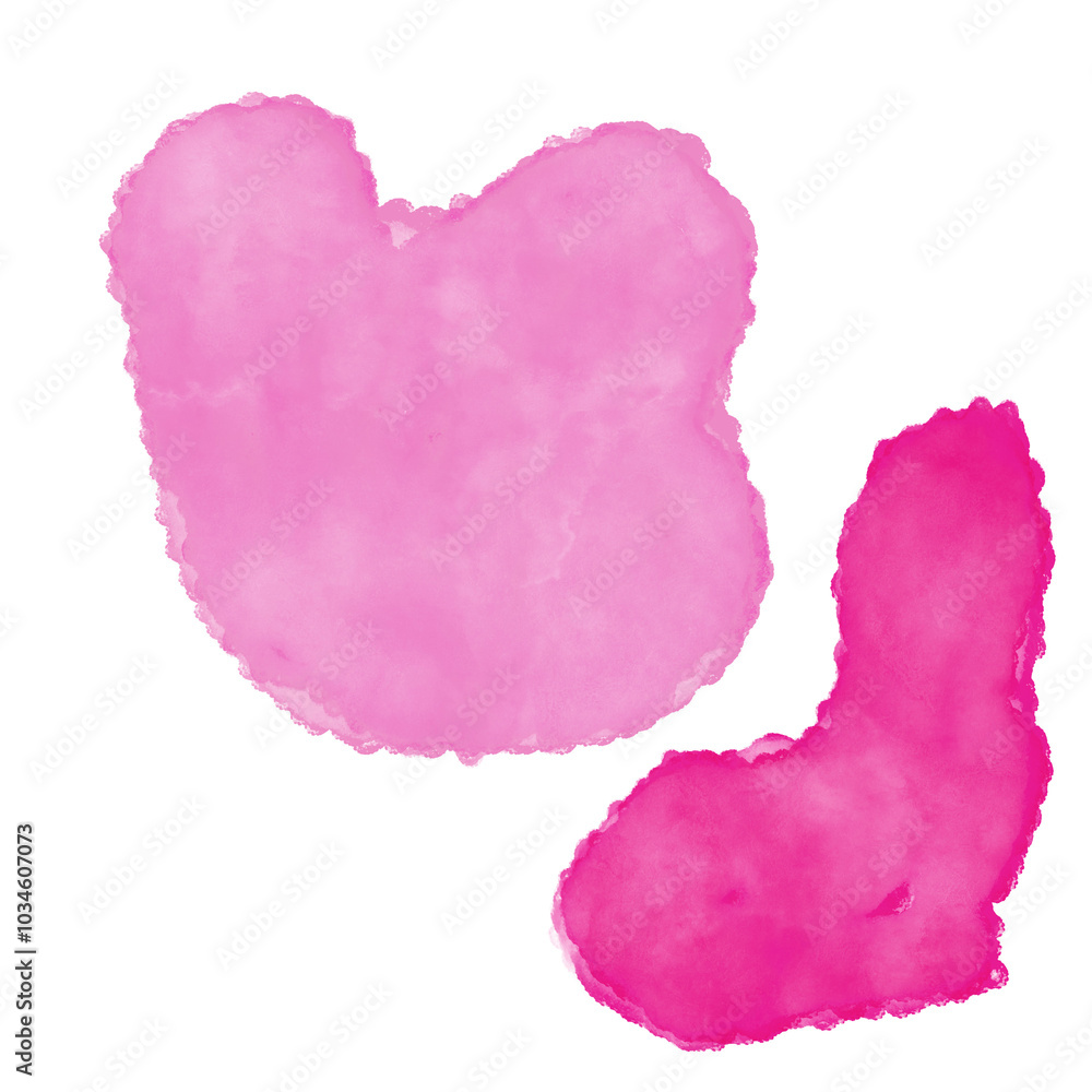 Pink Watercolor Blob Shapes Pink Watercolor Blob Shapes