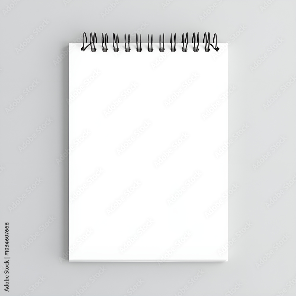 blank notebook on white Sketchbook background. Generative ai blank notebook on white Sketchbook background. Generative ai