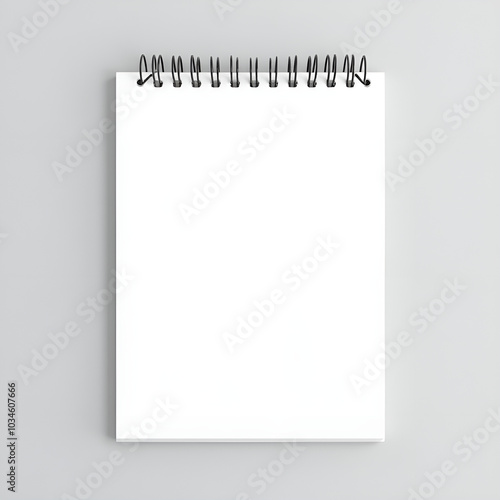 blank notebook on white Sketchbook background. Generative ai