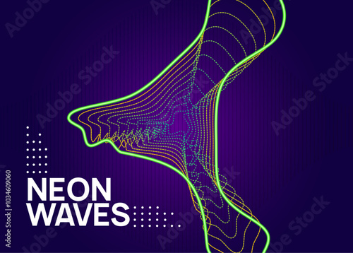 Edm Magazine. Psychedelic Beat Invitation. Dance Trance Element. Festival Cover. Dj Banner. Green Sound Set. Violet Night Club Event. Blue Edm Magazine
