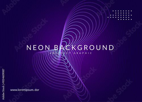 Dj Poster. Electronic Audio Invitation. Blue Night Club Set. Sound Electro Graphic. Green Dance Event. Techno Banner. Trance Vector. Violet Dj Poster