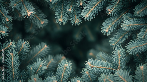 Close-Up of Evergreen Pine Needles 