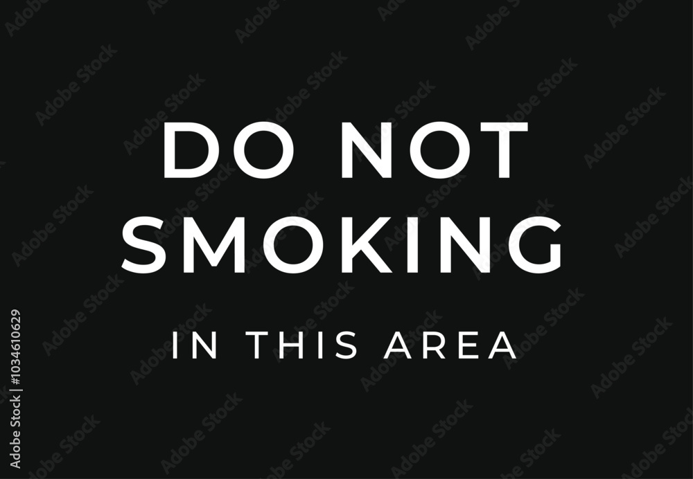 Black and white do not smoking sign with text flat vector icon for coffee shop Black and white do not smoking sign with text flat vector icon for coffee shop