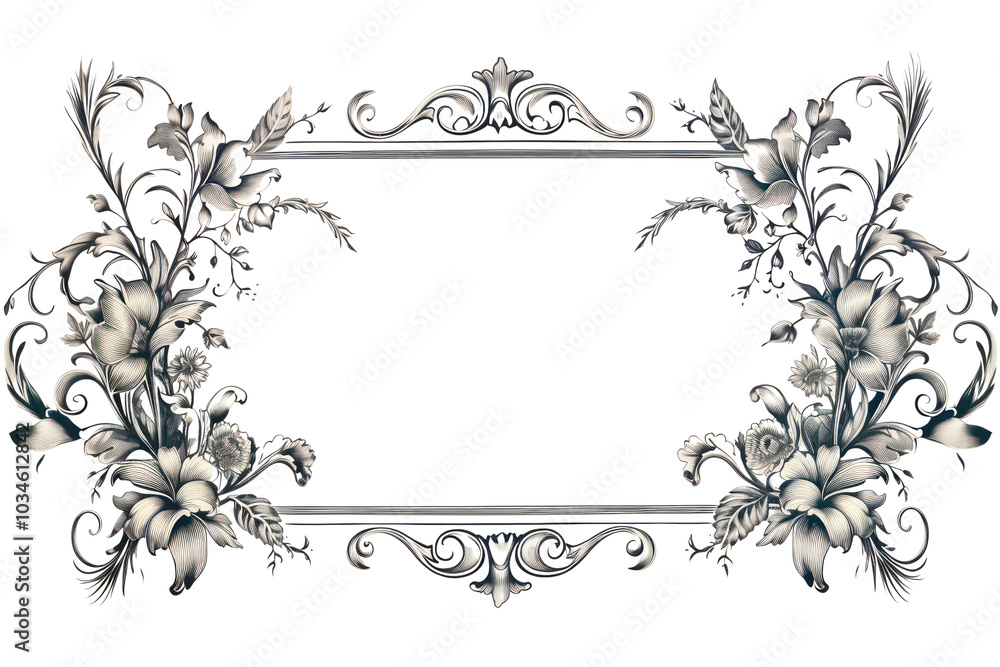 PNG Line art ornament frame graphics pattern calligraphy.