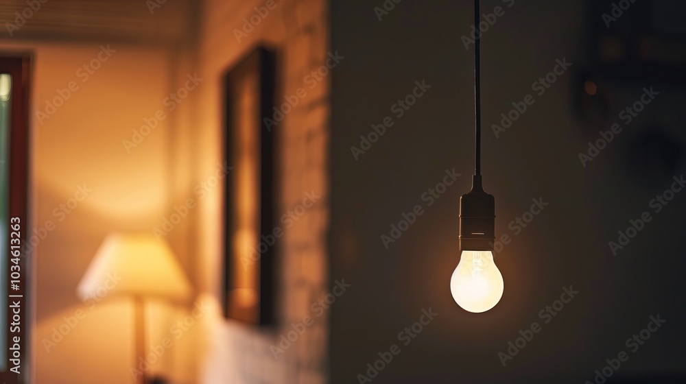 Dark empty room with single flickering light bulb casting long shadows, emphasizing absence of power and eerie atmosphere, minimalist setting with focus on light bulb's glow. Dark empty room with single flickering light bulb casting long shadows, emphasizing absence of power and eerie atmosphere, minimalist setting with focus on light bulb's glow.