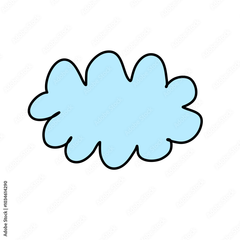 Blue cloud doodle Blue cloud doodle