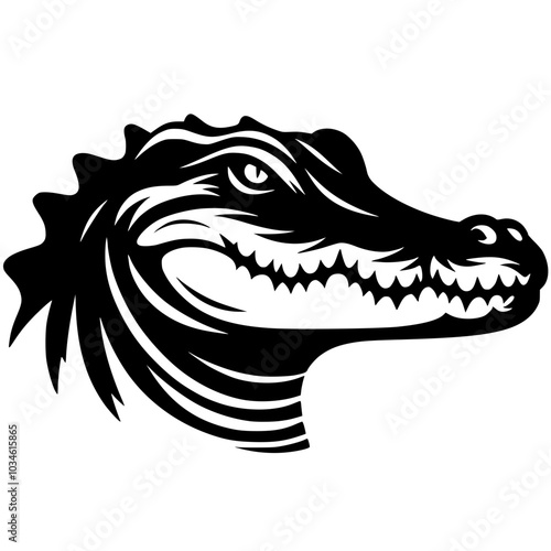 Crocodile head silhouette