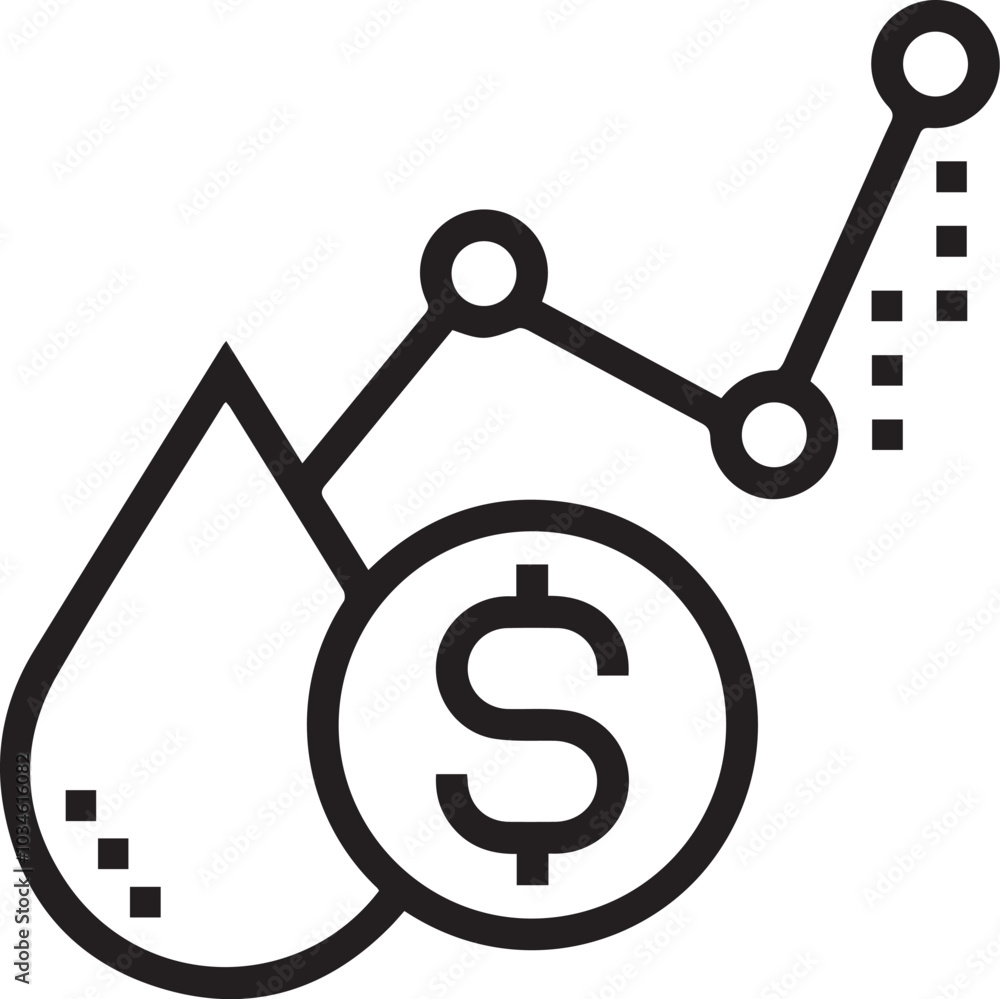 Oil icon symbol vector image Illustration
