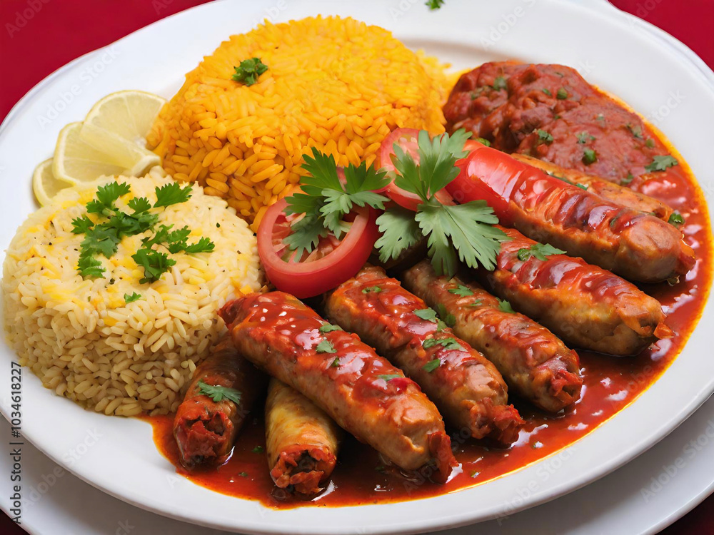 Fototapeta premium plate with traditional turkish food