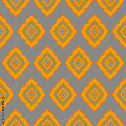 Ikat seamless geometric pattern