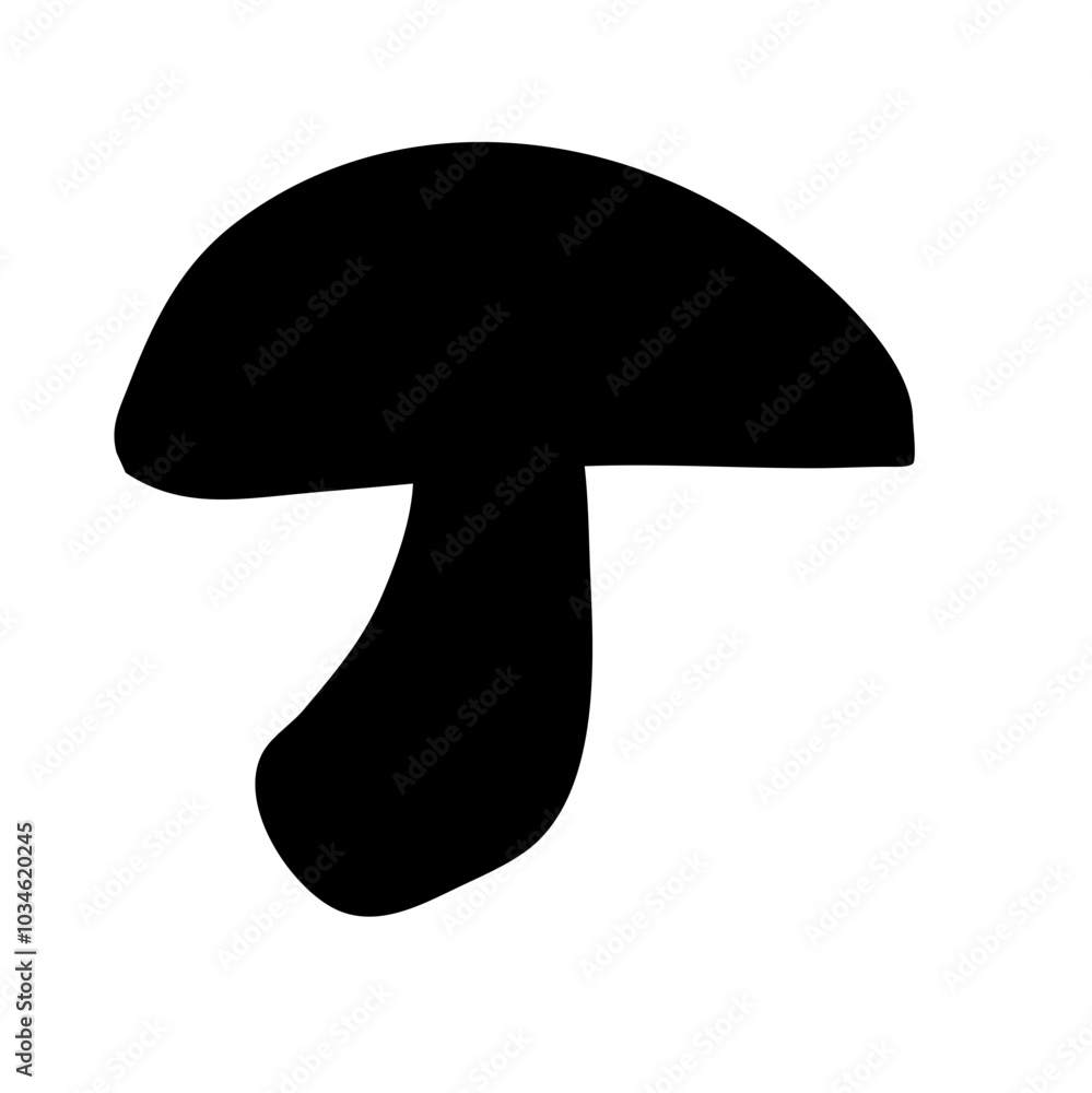 Shiitake mushroom silhouette Shiitake mushroom silhouette