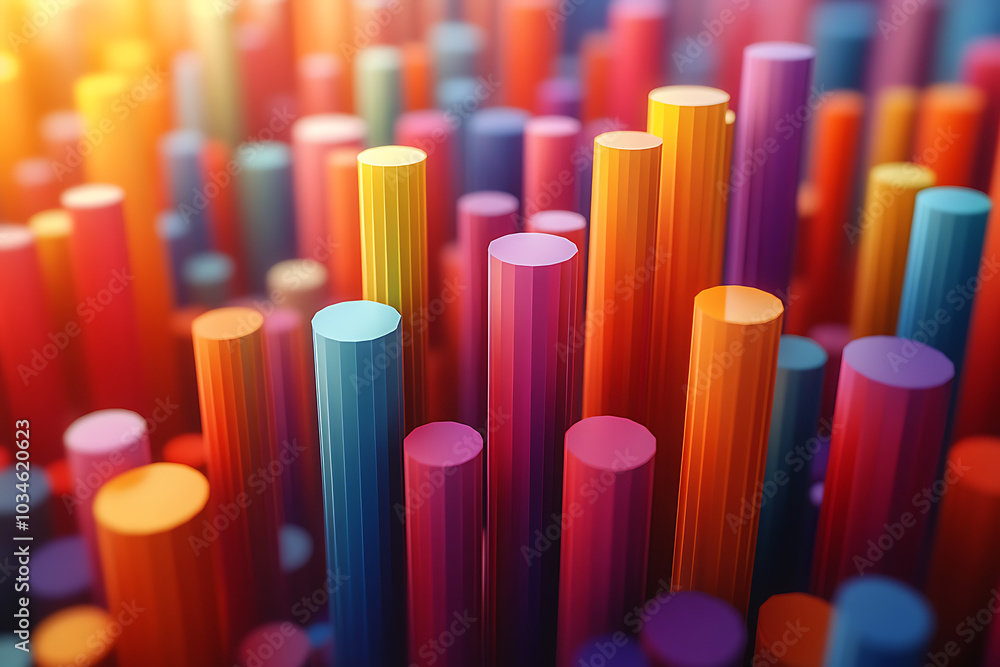 A dynamic 3D data visualization displaying colorful chart bars, illustrating business analytics, statistics, and trends in a modern, abstract style.
A dynamic 3D data visualization displaying colorful chart bars, illustrating business analytics, statistics, and trends in a modern, abstract style.