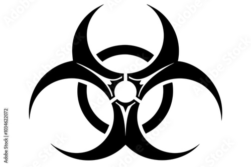  silhouette of the biohazard symbol icon