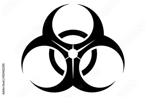  silhouette of the biohazard symbol icon