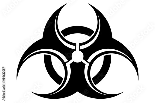  silhouette of the biohazard symbol icon