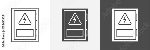 elecrtic panel icon Outline simple thin line