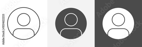 profile icon Outline simple thin line