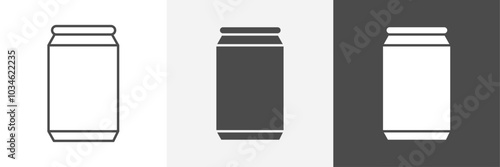 soda can icon Outline simple thin line