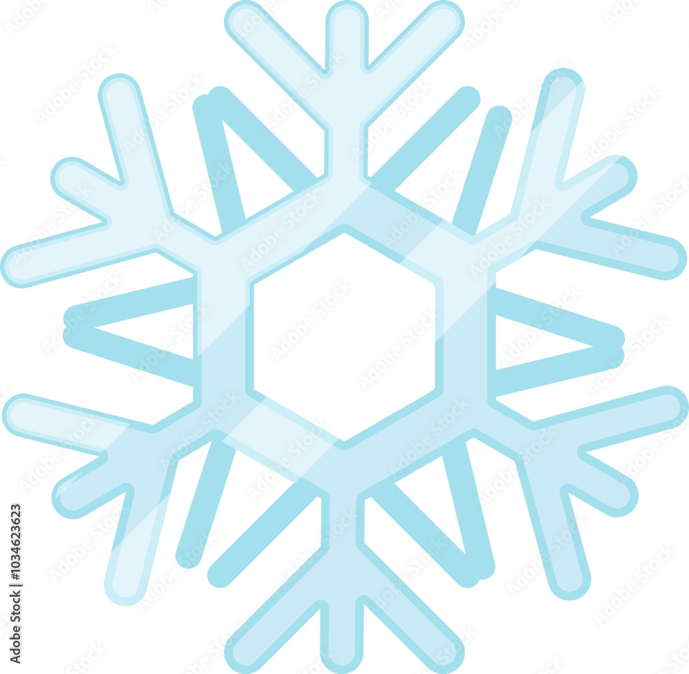 Cartoon snowflake. Winter cold symbol. Snow icon Cartoon snowflake. Winter cold symbol. Snow icon