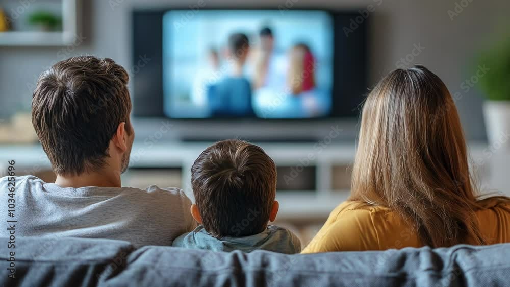 Family Enjoying Movie Time Together Family Enjoying Movie Time Together