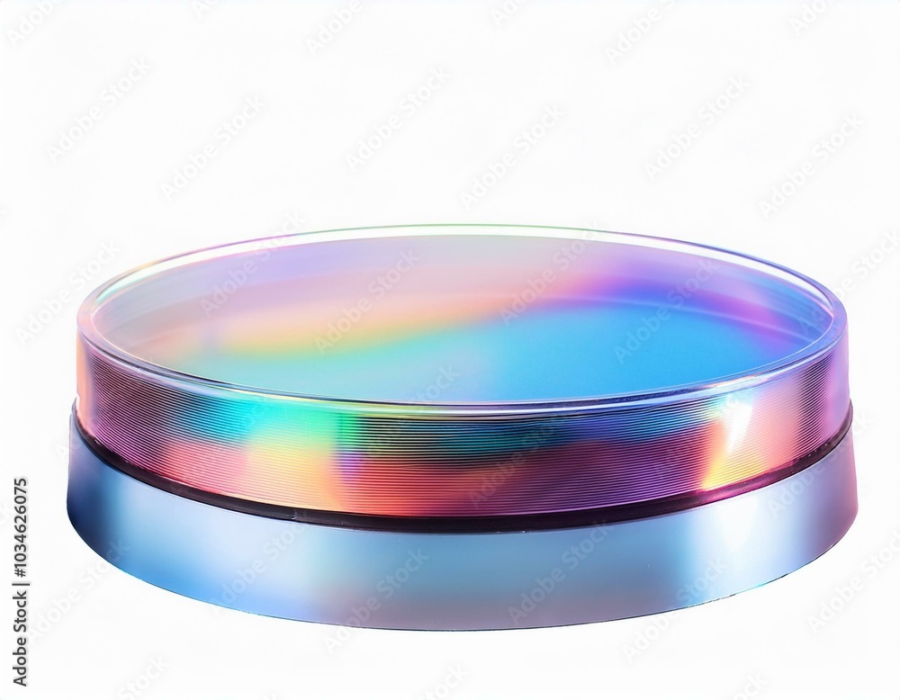 Shiny iridescent round base Shiny iridescent round base