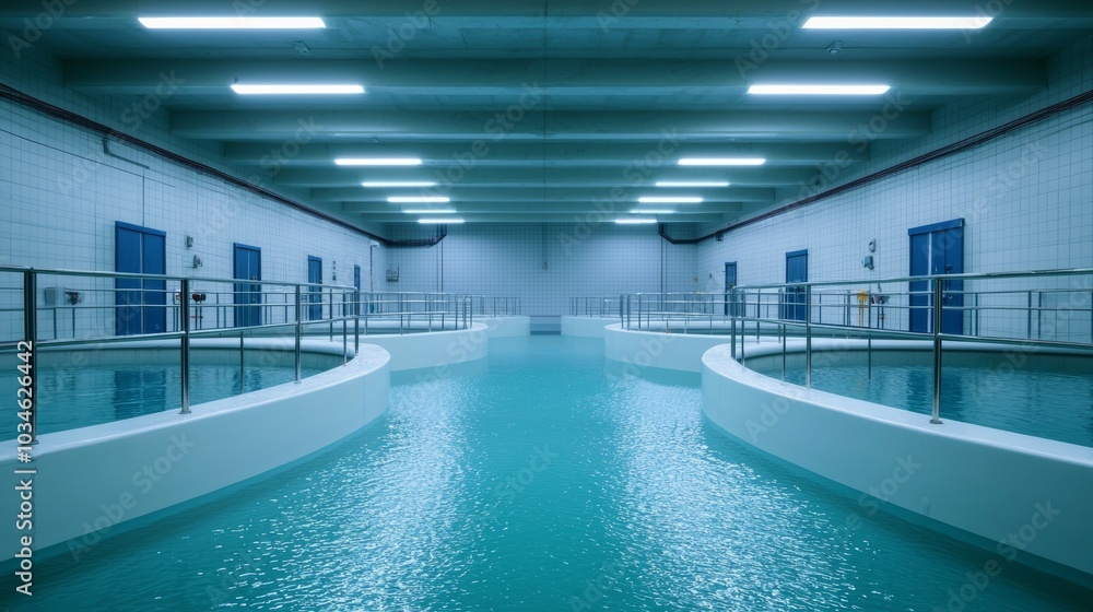 Fototapeta premium Modern Water Treatment Facility Interior Design