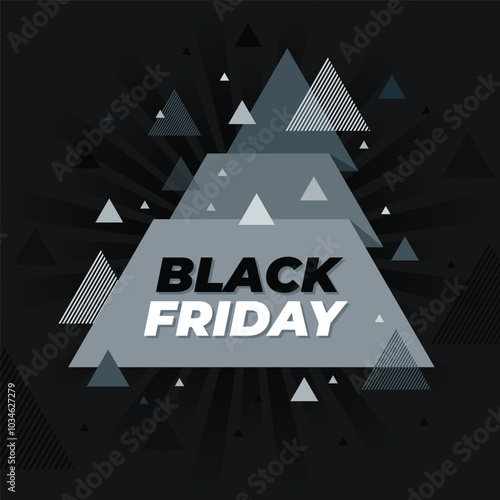 Flat black friday poster social media post template