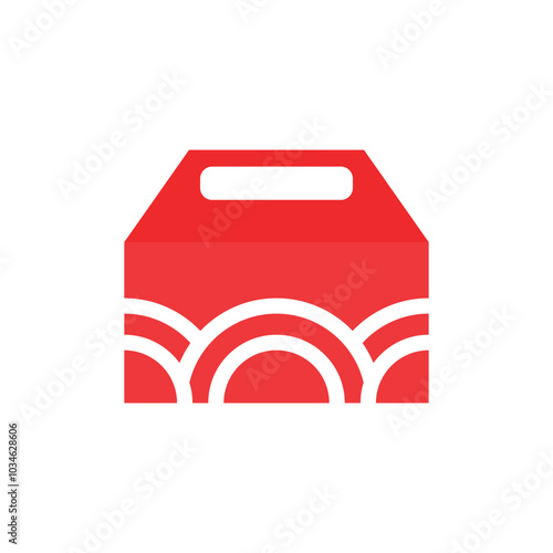 Logo ramen box unique design with blank background