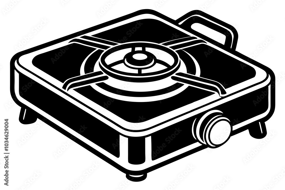 Portable gas stove isolated on white background Portable gas stove isolated on white background