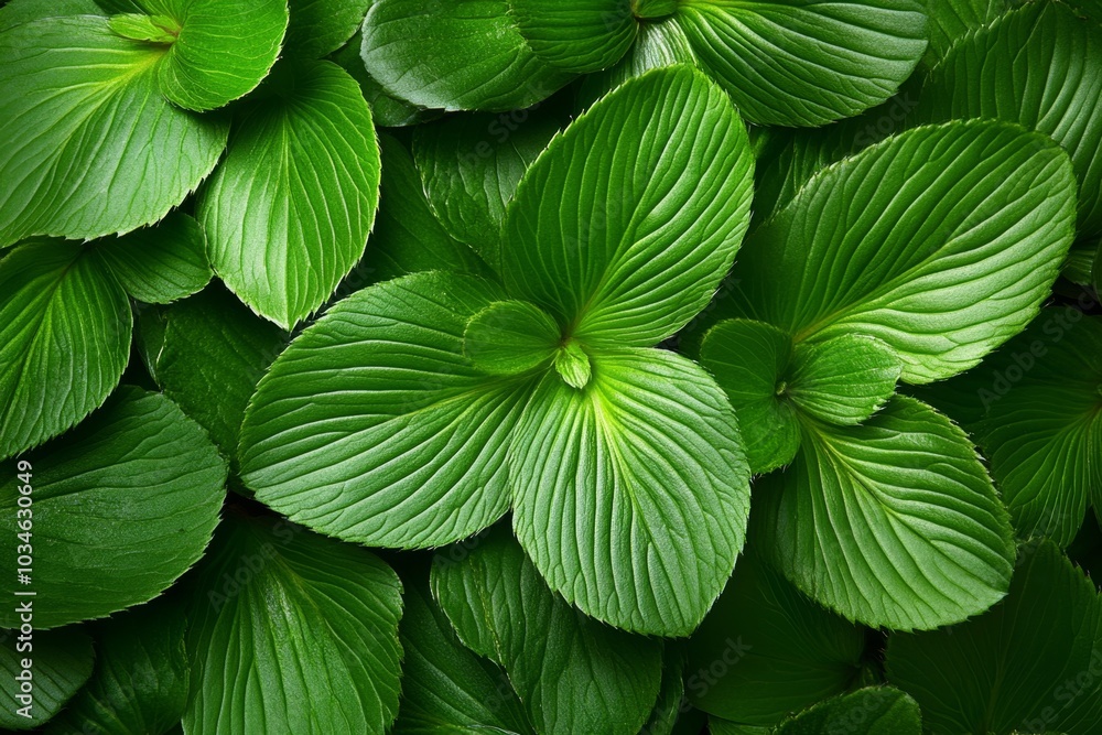 A close-up of Gaultheria leaves, showing their texture and intricate vein patterns A close-up of Gaultheria leaves, showing their texture and intricate vein patterns