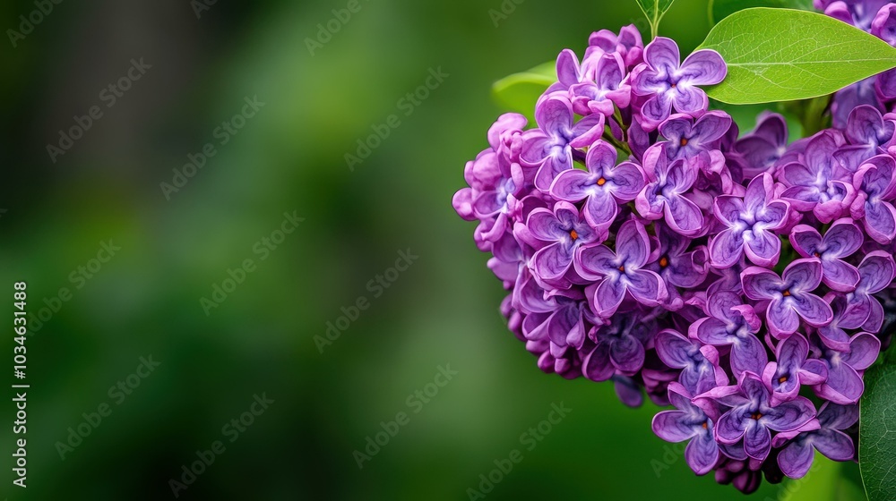 A vibrant cluster of purple blooms surrounded by lush green foliage, perfect for a fresh spring look. A vibrant cluster of purple blooms surrounded by lush green foliage, perfect for a fresh spring look.