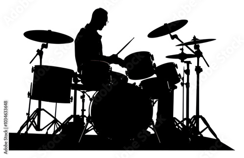 PNG Rock drummer silhouette clip art drums percussion musician. photo