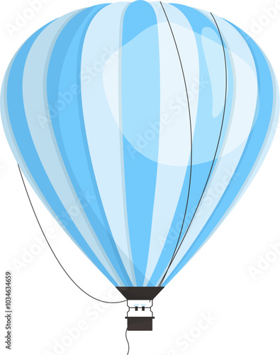 Hot air balloon cartoon icon. Retro transport