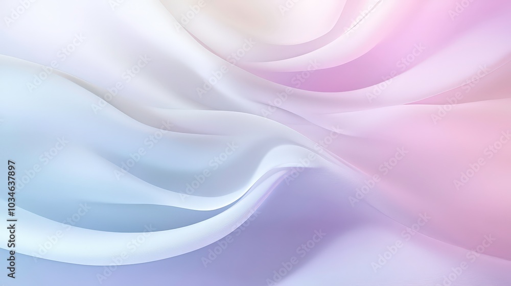Obraz premium A colorful, flowing piece of fabric with a pink and blue hue